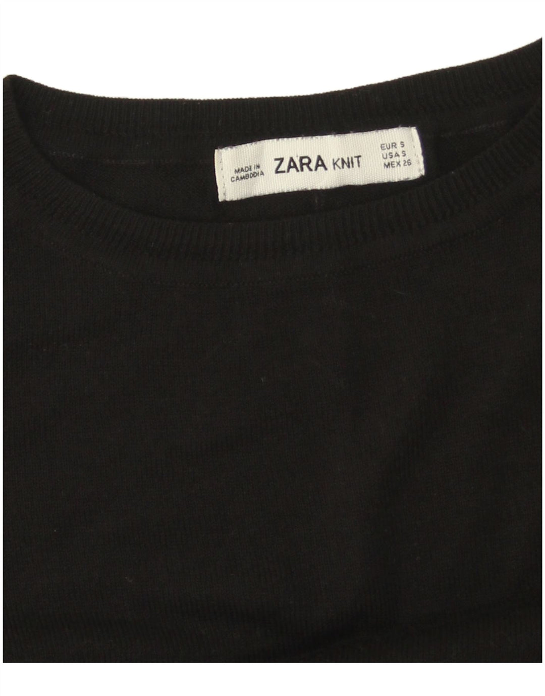 Maglione maglione oversize con scollo a barca da donna Zara UK 10 piccolo nero