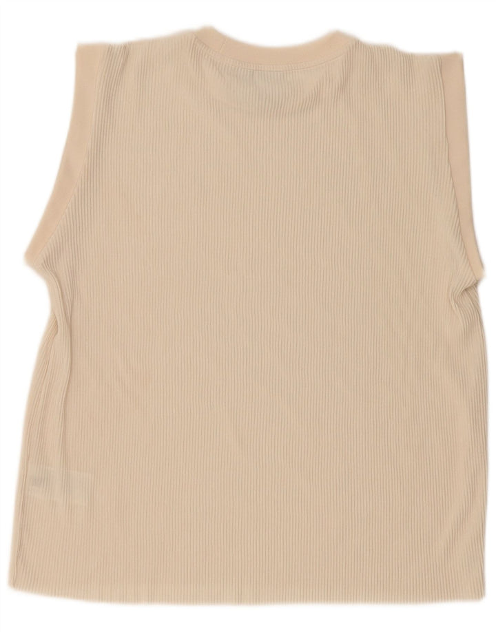 Canotta oversize da donna Adidas UK 8 Small Beige Poliestere