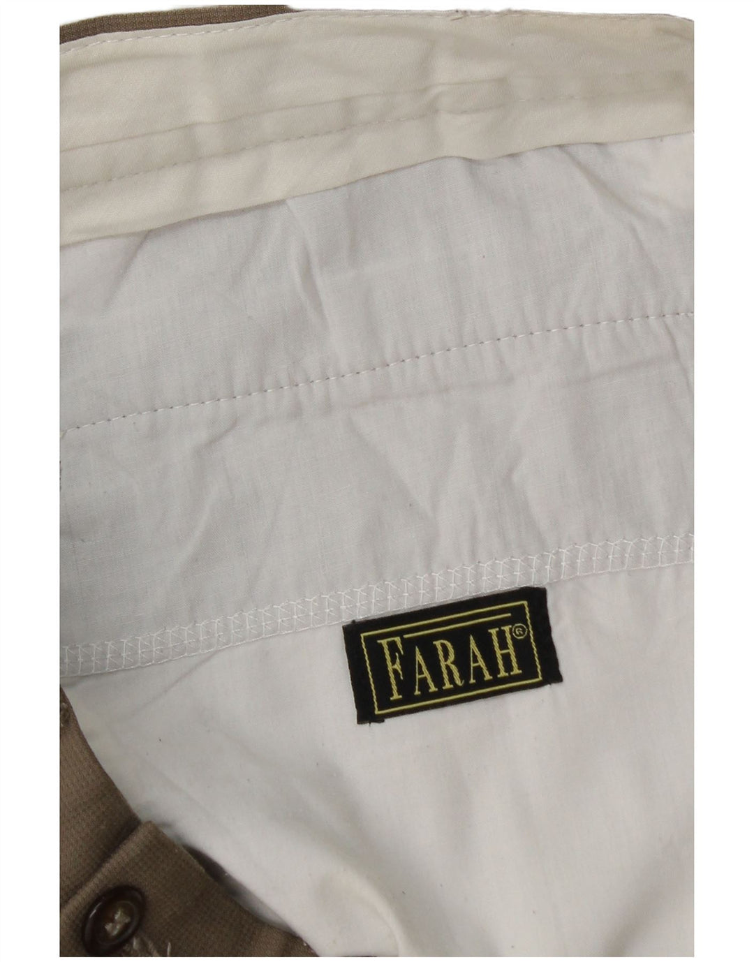 Pantaloni da completo da uomo con pegging Farah W36 L32 Beige