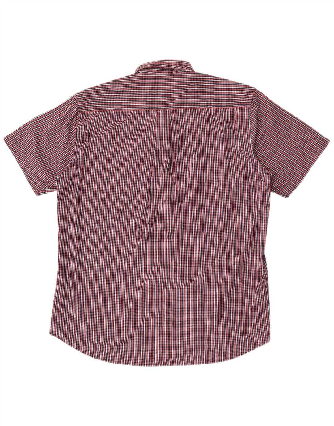 Camicia a maniche corte da uomo Kappa 2XL in cotone a quadri rossi