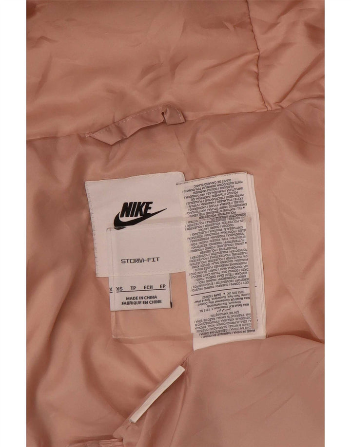 Giacca imbottita oversize con cappuccio Nike Storm-Fit da donna UK 6 XS poliestere rosa