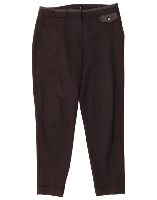 Pantaloni da abito a vita alta da donna Karen Millen UK 12 Medium W30 L27 Nero