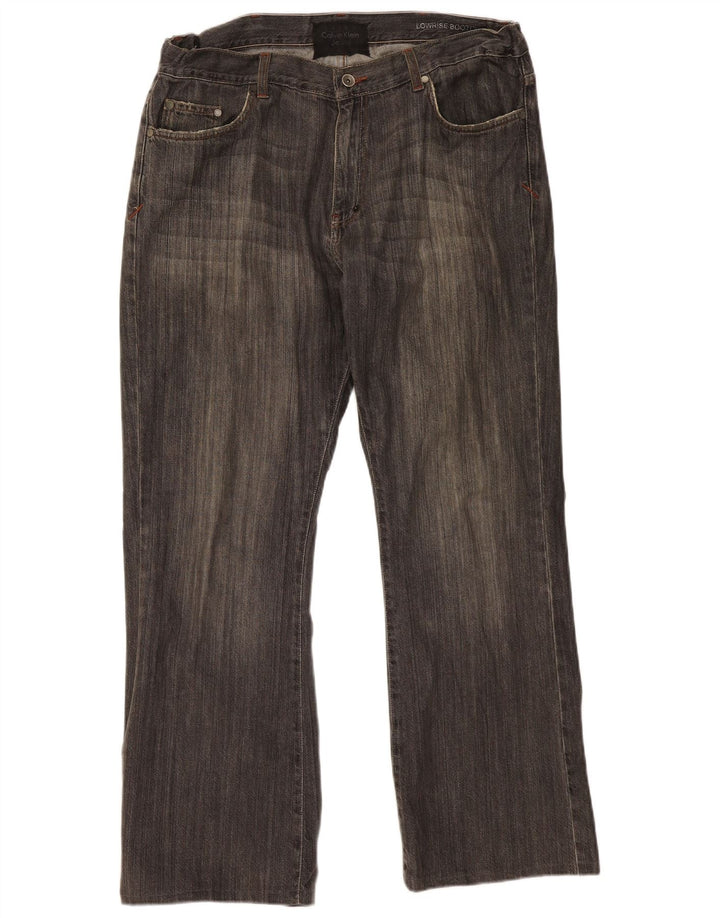 CALVIN KLEIN Jeans Bootcut da Uomo W36 L30 Cotone Nero