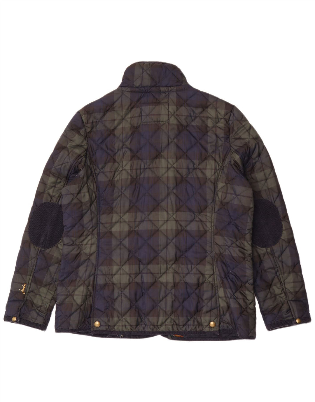 Giacca trapuntata da donna Joules UK 18 XL Poliestere a quadri blu navy