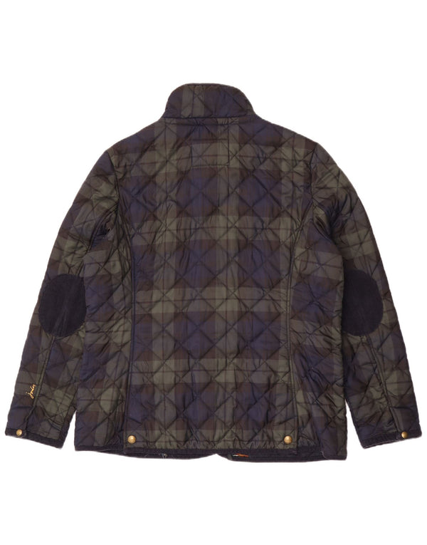 Giacca trapuntata da donna Joules UK 18 XL Poliestere a quadri blu navy