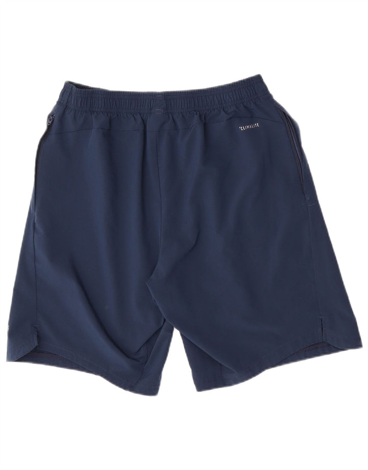 Pantaloncini sportivi Adidas Climalite da uomo di grandi dimensioni in poliestere blu navy