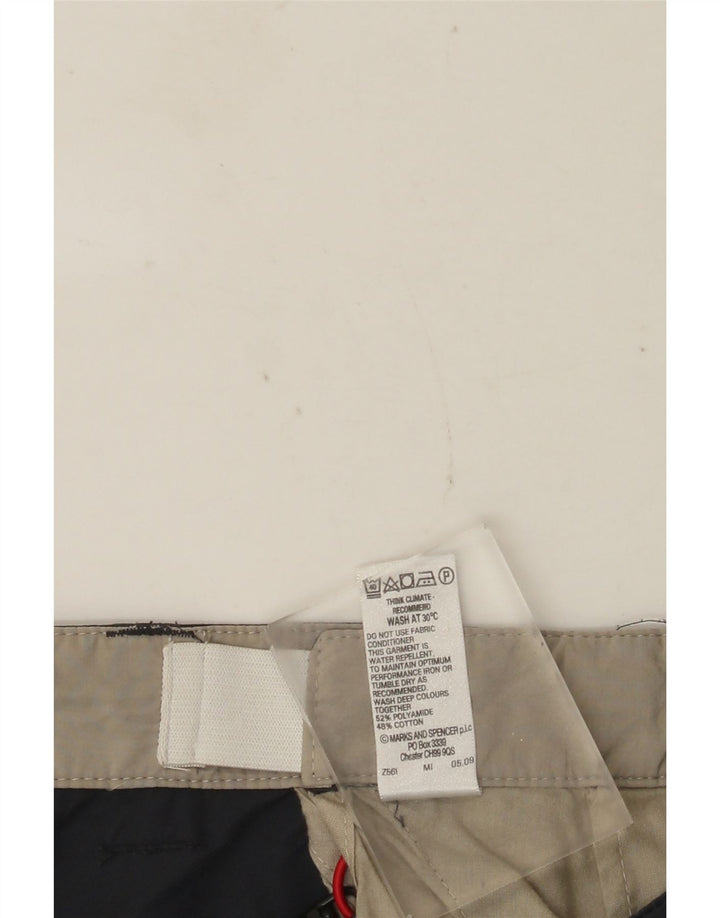 MARKS & SPENCER Pantaloncini cargo da uomo W38 XL Cotone grigio