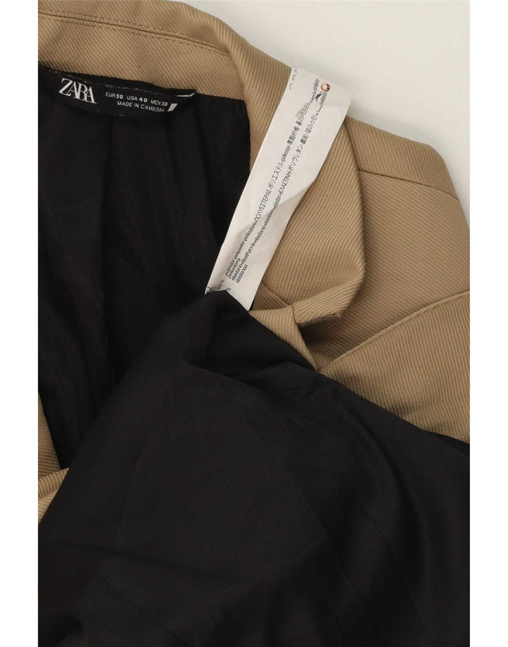 Giacca blazer da uomo a 1 bottone Zara EU 50 Poliestere beige medio