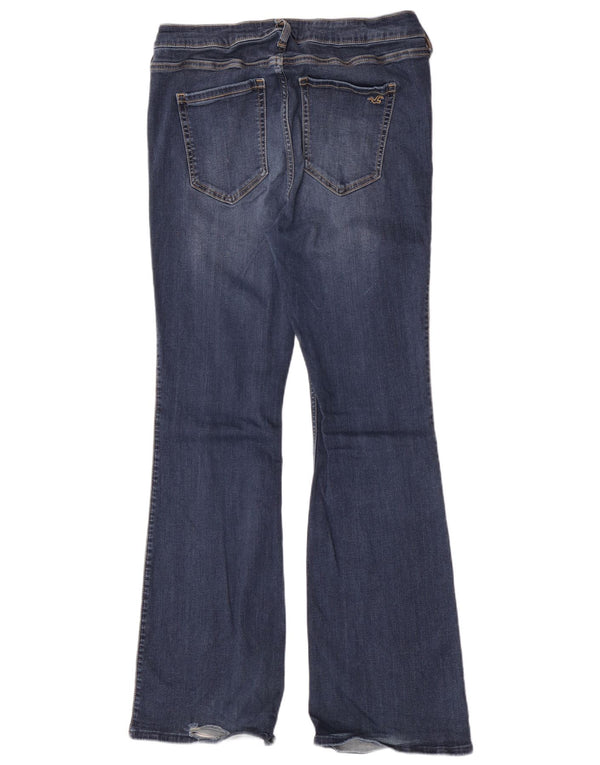 Jeans Hollister Bootcut da donna UK 16 Large W33 L30 Blu Cotone