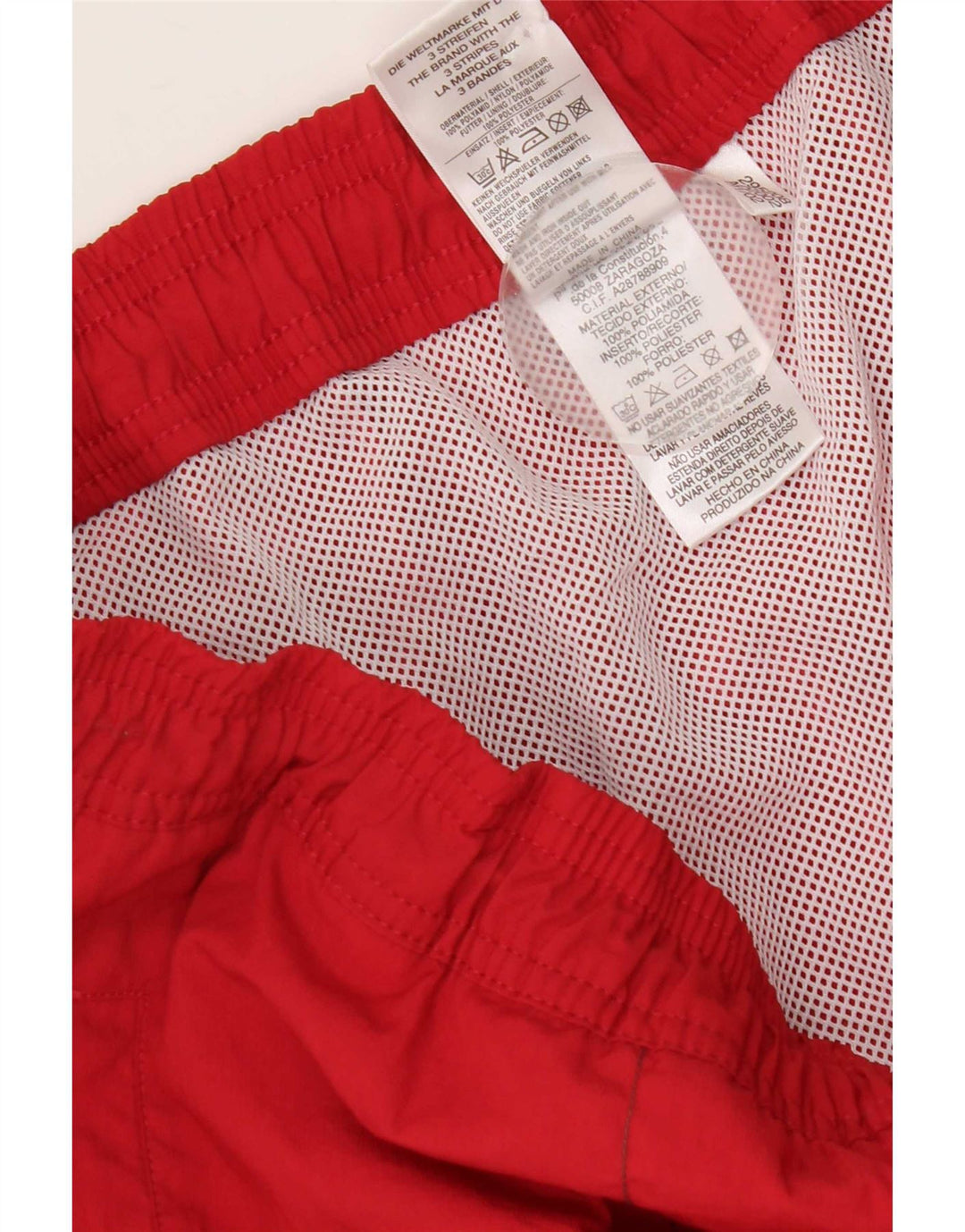 Pantaloncini da bagno Adidas da uomo grandi rossi in poliammide
