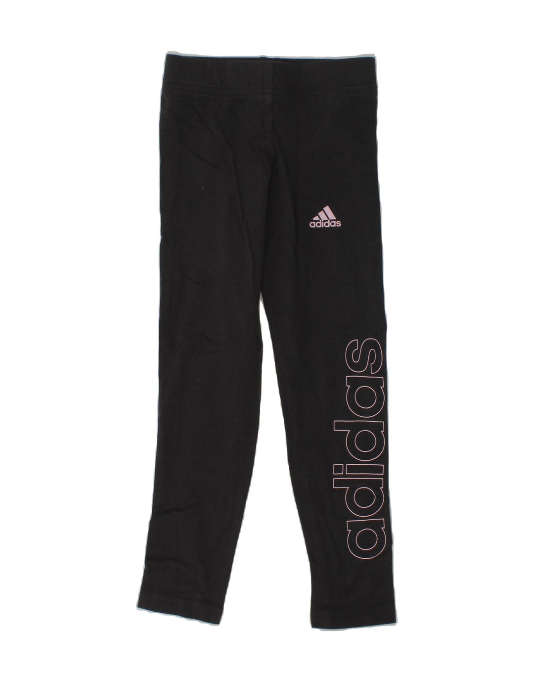 ADIDAS Girls Graphic Leggings 5-6 Years Grey Cotton Vintage Adidas and Second-Hand Adidas from Messina Hembry 