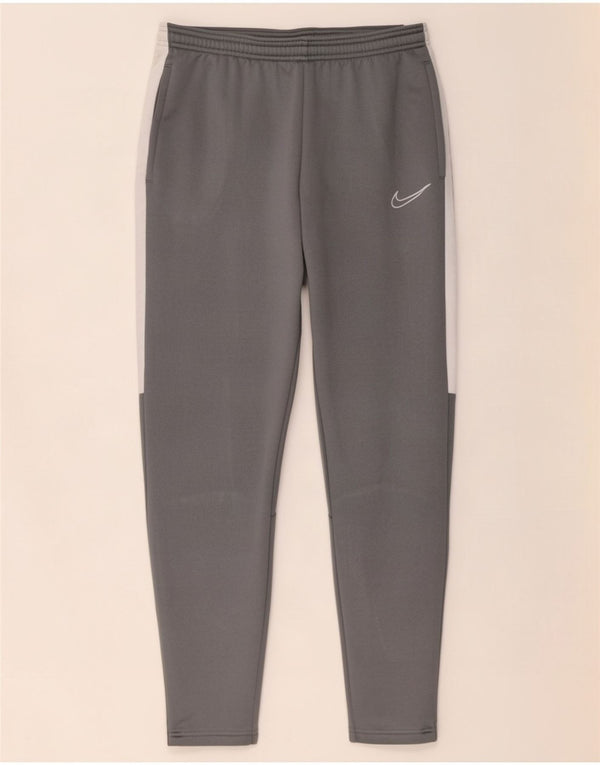 Nike Boys Dri Fit Tracksuit Trousers 13-14 Years XL Grey Colourblock