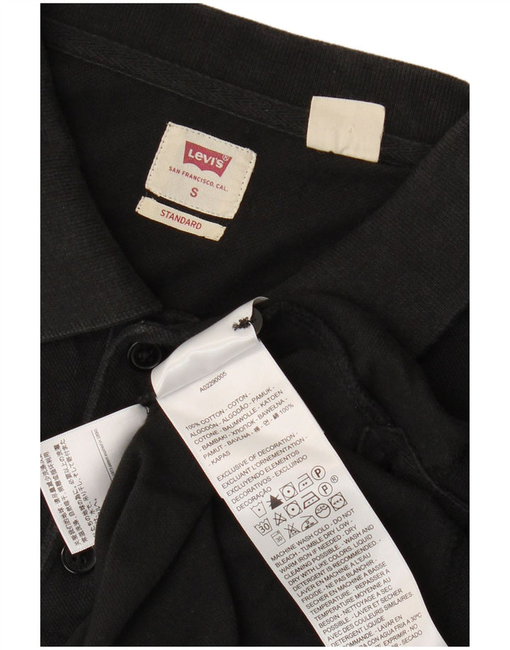 Polo Levi's da uomo standard piccola in cotone nero
