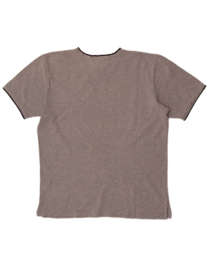 T-shirt da uomo Ralph Lauren Top in cotone chiazzato grigio medio