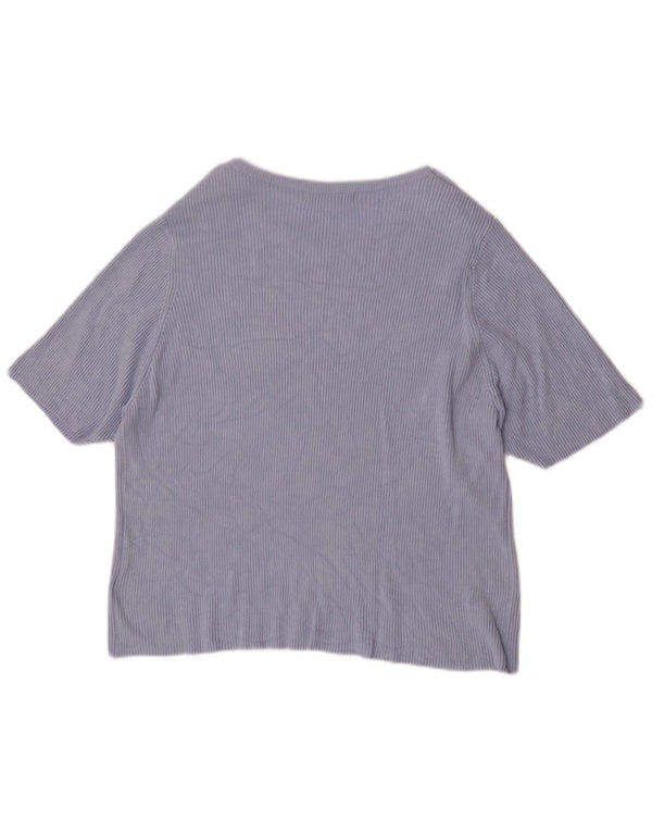 T-shirt da donna Marks & Spencer Top UK 24 4XL viscosa blu
