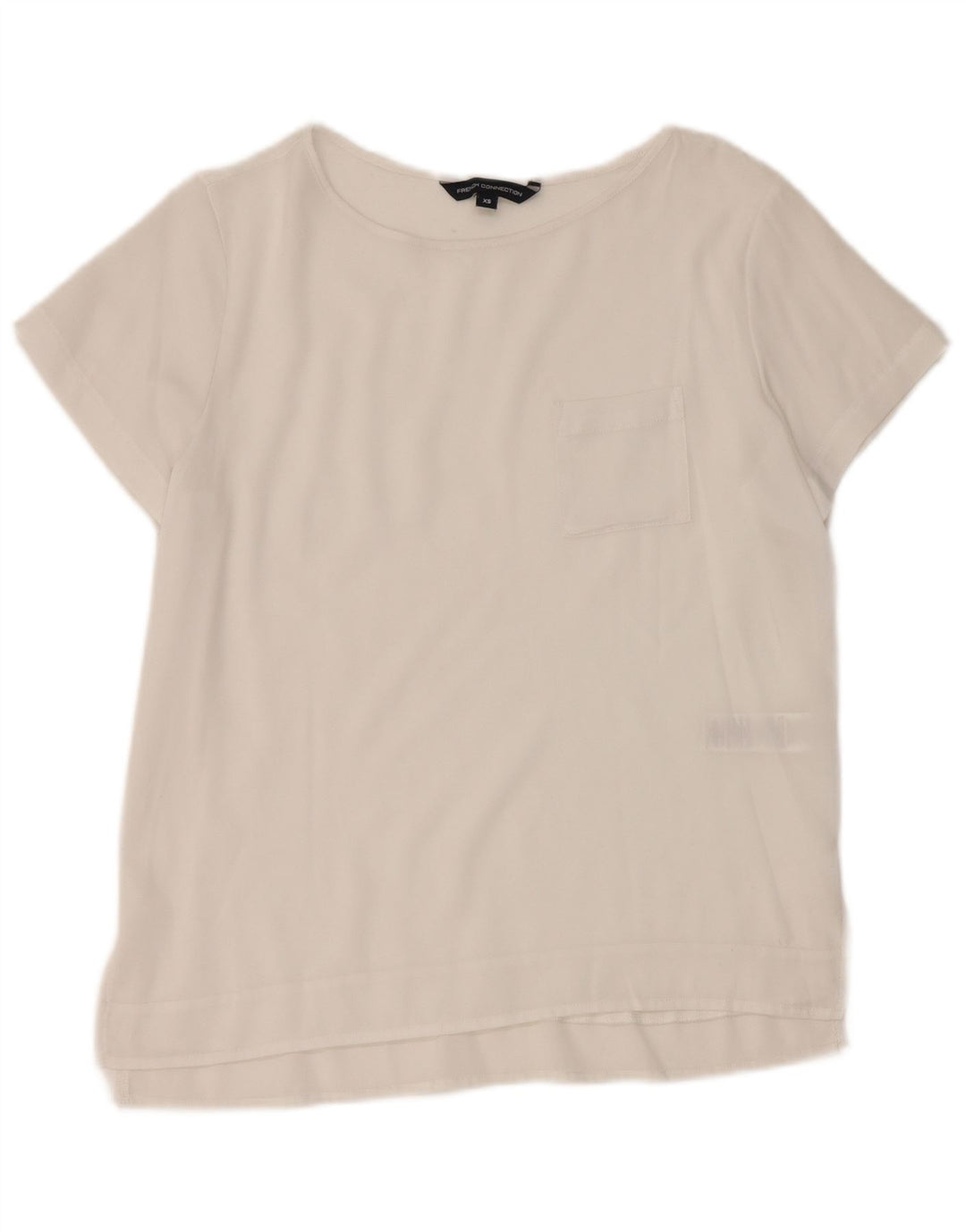 Top trasparente da donna French Connection UK 6 XS poliestere bianco