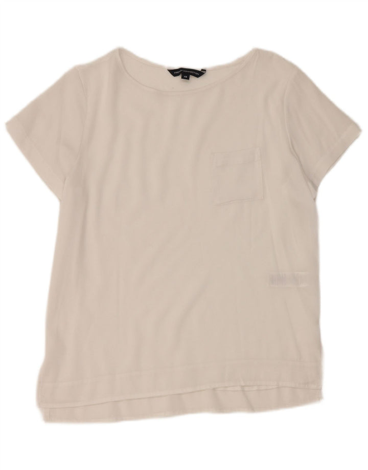 Top trasparente da donna French Connection UK 6 XS poliestere bianco