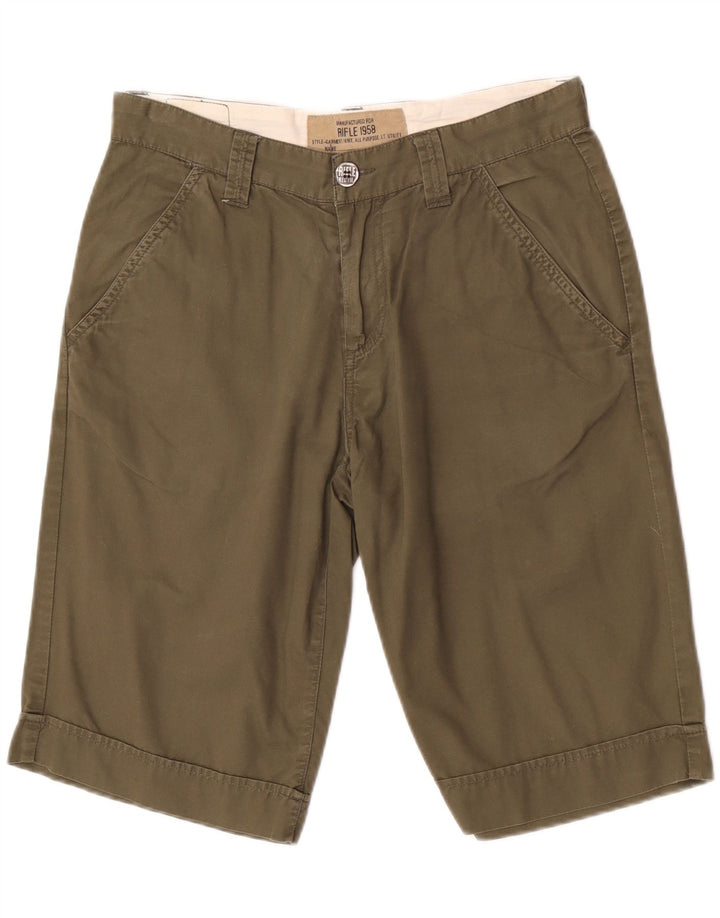 Pantaloncini chino da uomo Rifle W31 cotone kaki medio