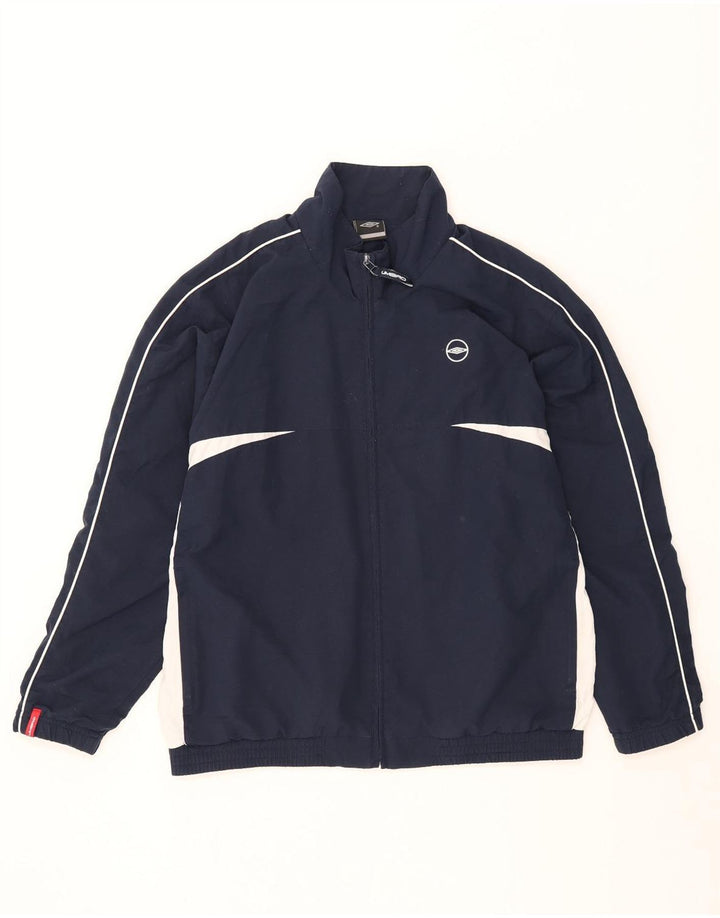 Giacca da tuta da uomo UMBRO grande in poliestere color block blu navy