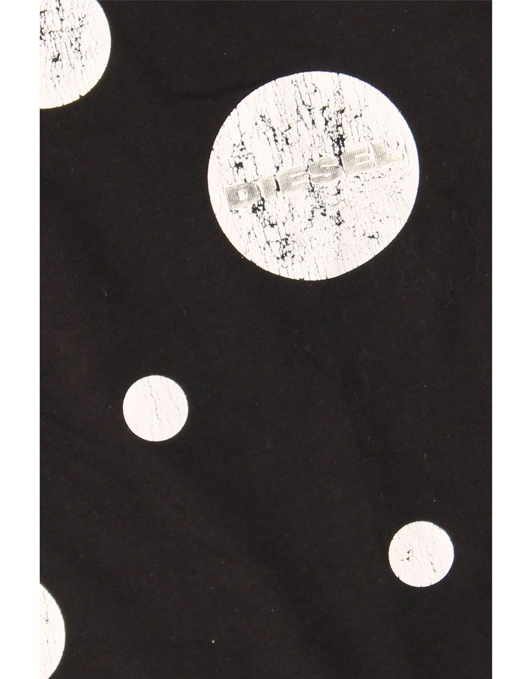 DIESEL T-shirt grafica da uomo Top in cotone medio a pois nero