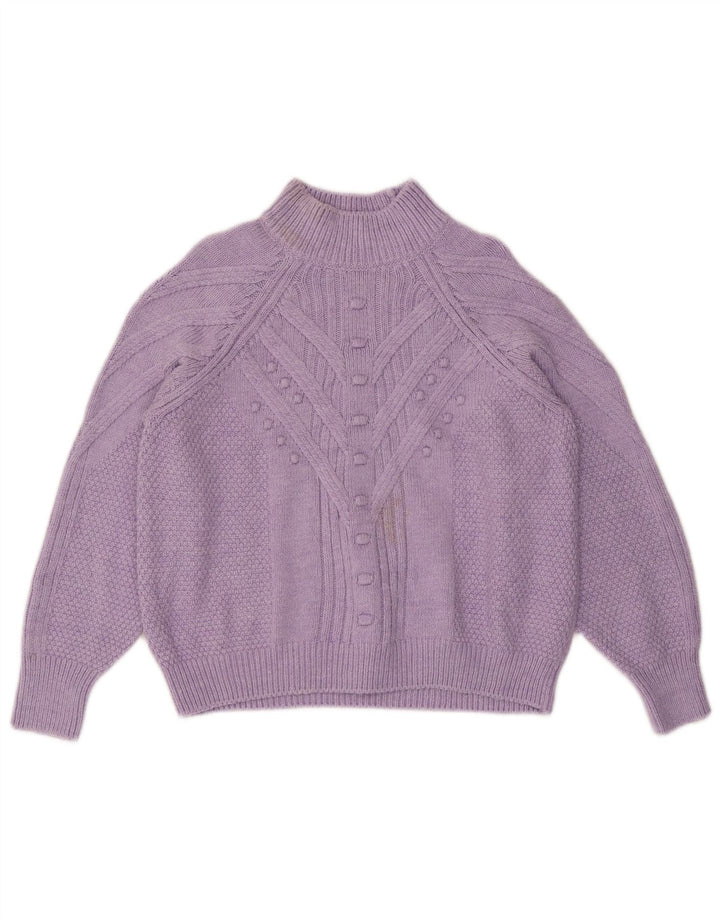 Maglione maglione a collo alto da donna Marks & Spencer UK 14 Viola medio