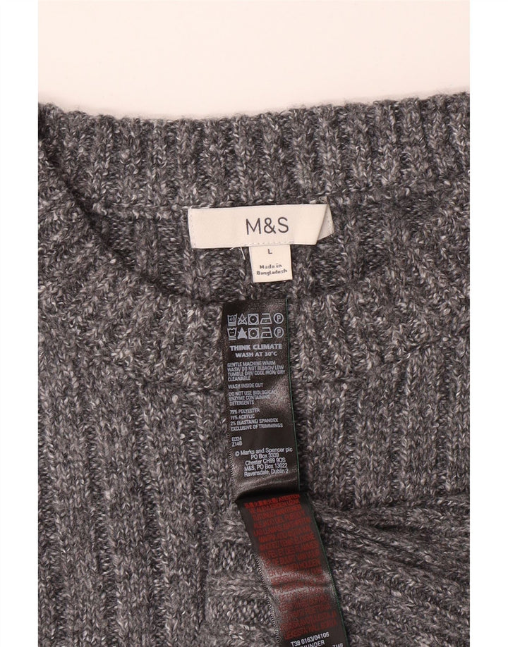 Canotta corta da donna MARKS & SPENCER UK 16 grande poliestere grigio
