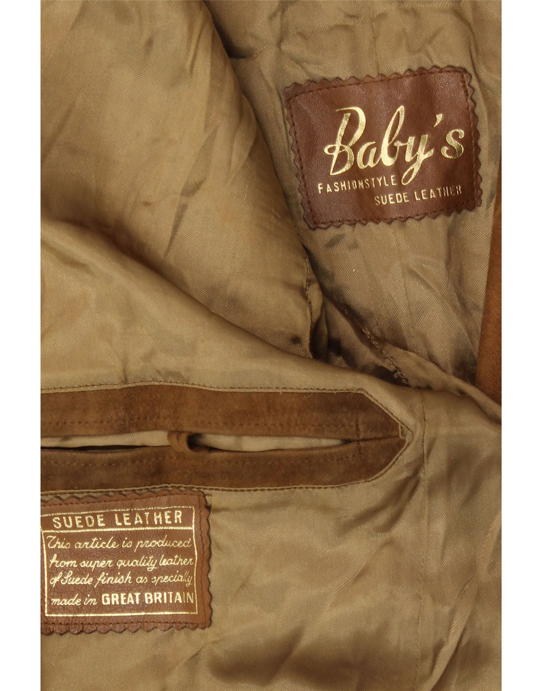 Giacca blazer vintage in pelle scamosciata a 3 bottoni da uomo UK 38 in pelle scamosciata marrone medio