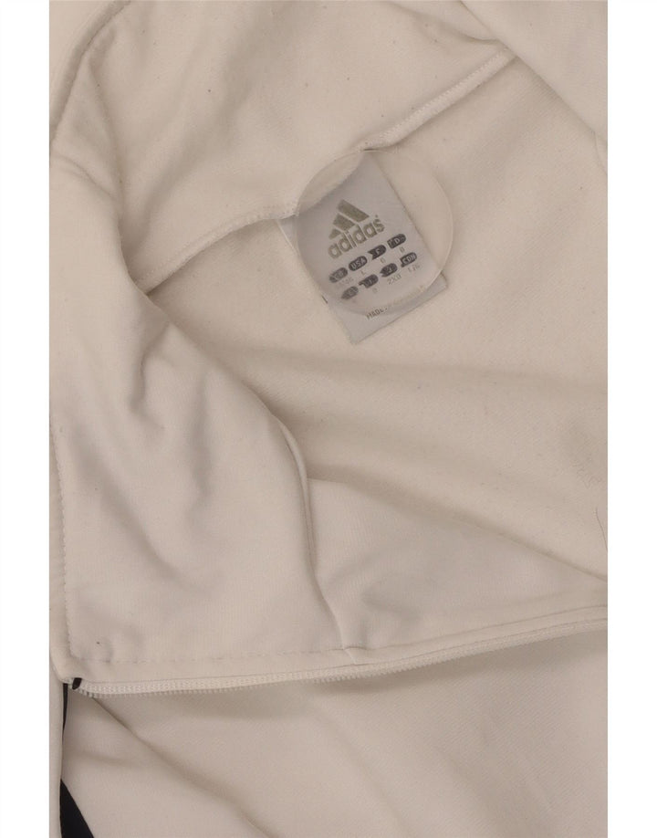 Giacca da tuta da uomo ADIDAS UK 44/46 Large Bianca