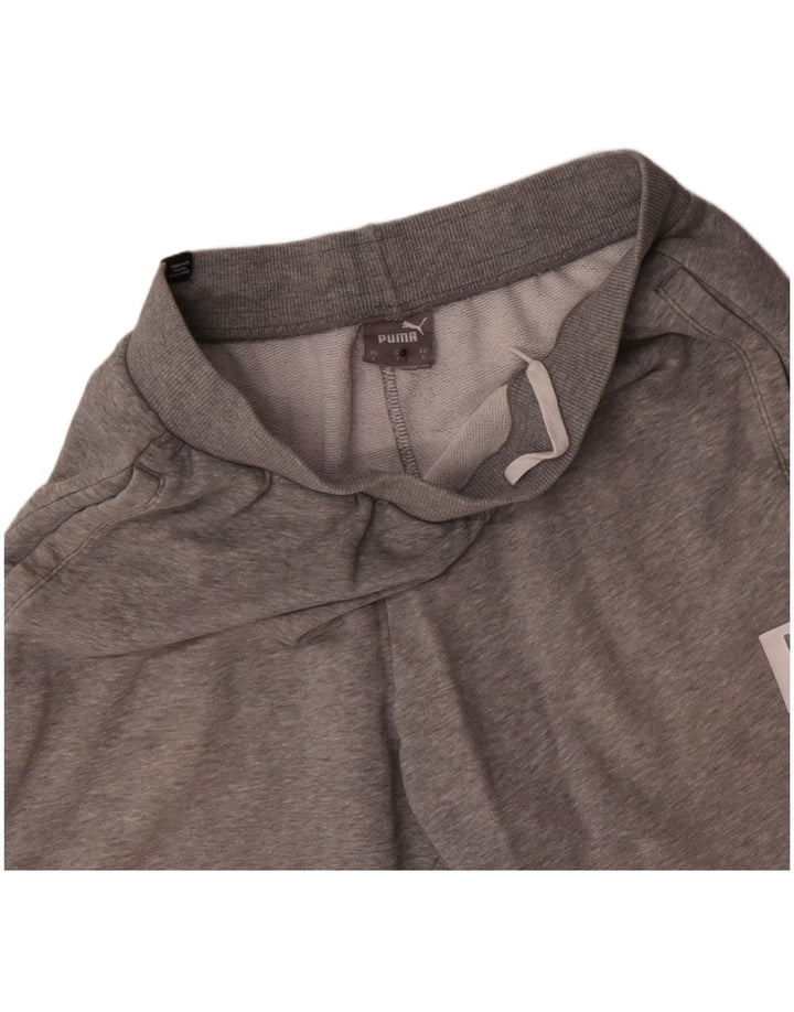 Pantaloncini sportivi grafici da uomo Puma piccoli in cotone grigio
