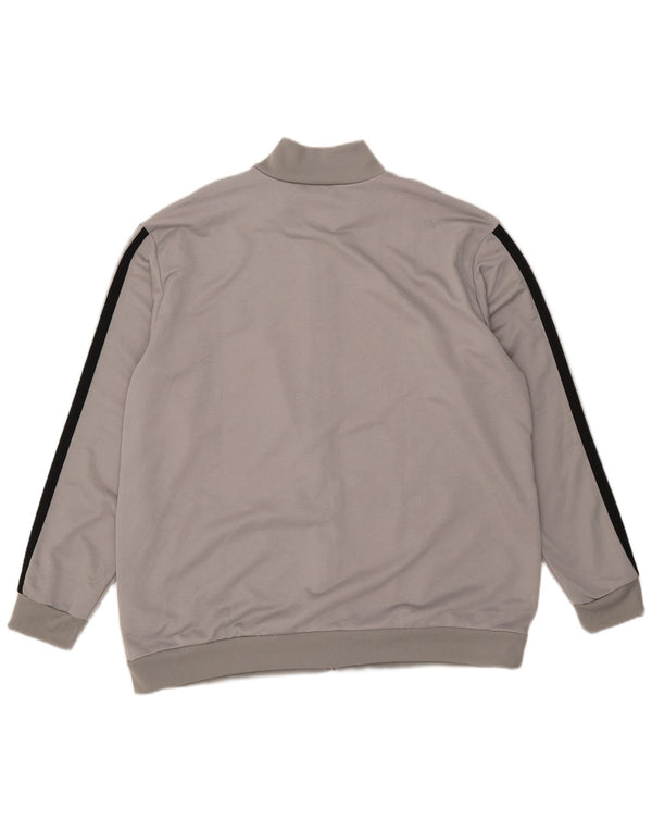 Giacca da tuta da uomo Adidas 2XL in poliestere grigio