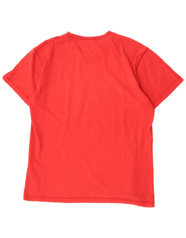 T-shirt grafica da uomo Champion Top grande in cotone rosso