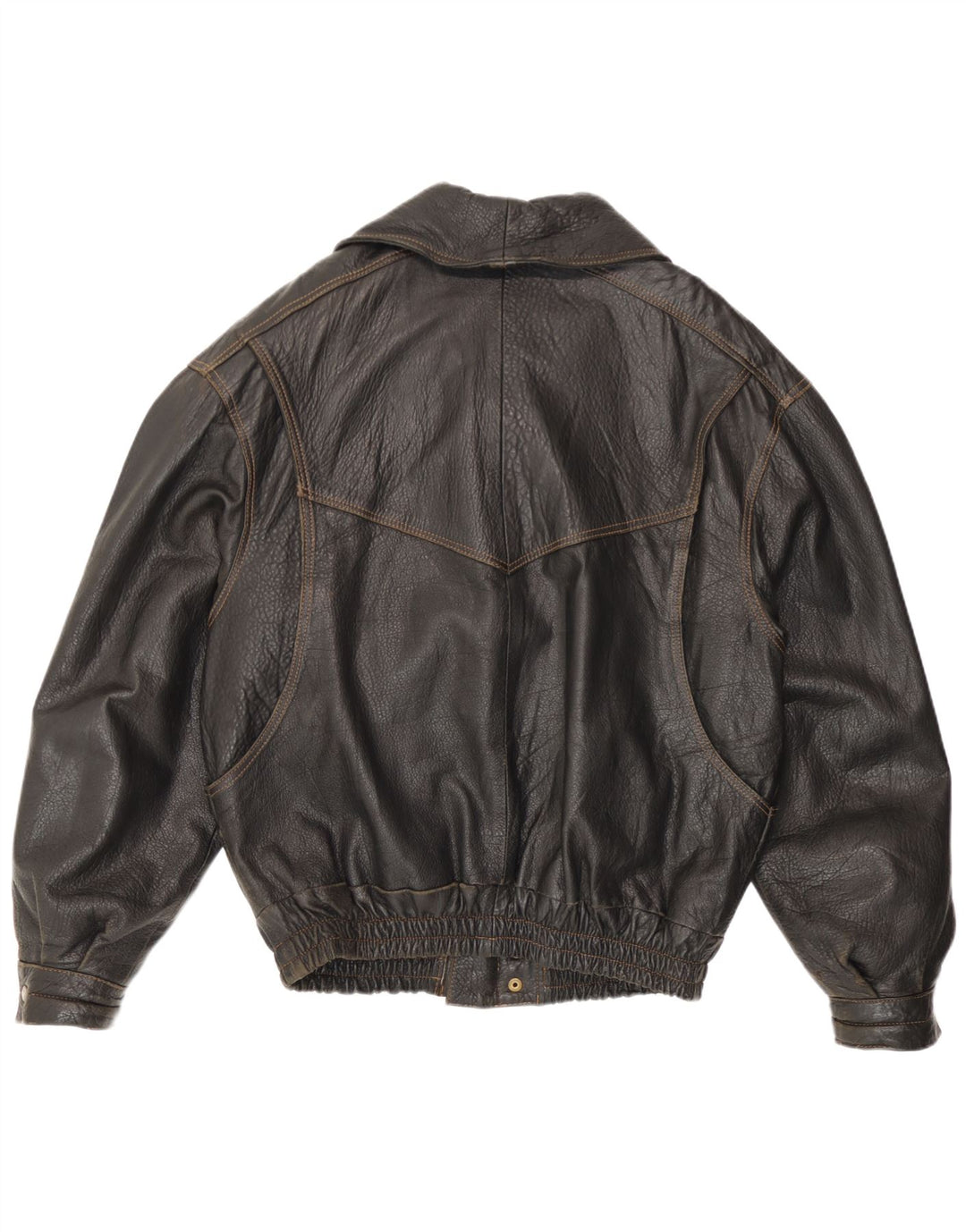 Giacca in pelle vintage da uomo UK 38 Marrone medio