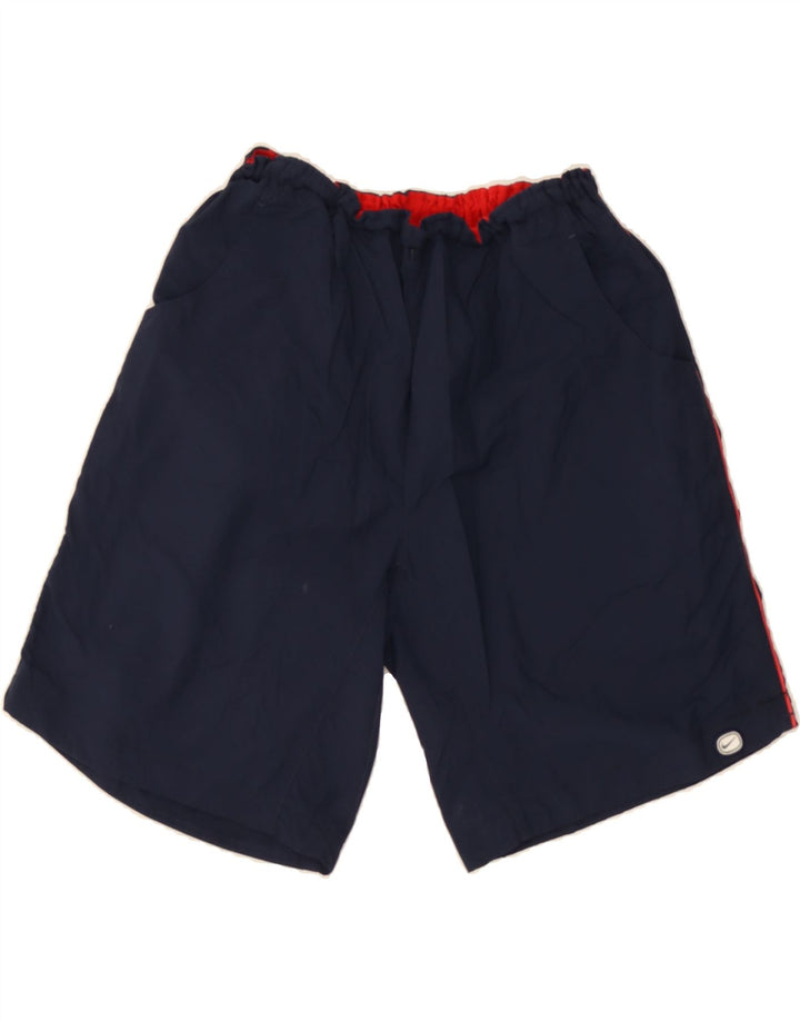 NIKE Mens Graphic Sport Shorts Large  Navy Blue Vintage Nike and Second-Hand Nike from Messina Hembry 