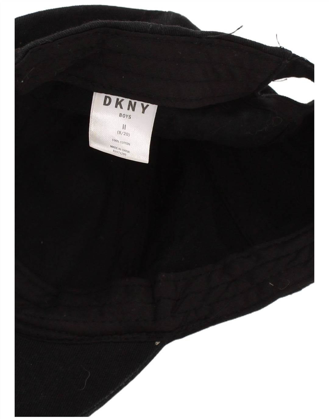 Berretto da baseball grafico Dkny per ragazzi, taglia unica, in cotone nero