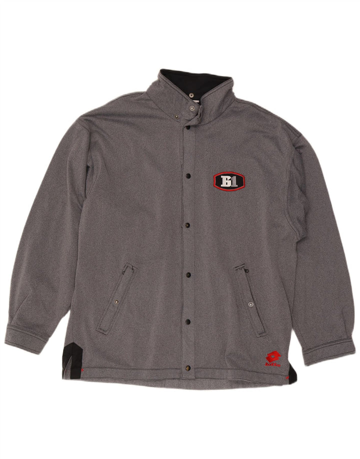Giacca da tuta da uomo Lotto UK 42/44 XL Poliestere color block grigio
