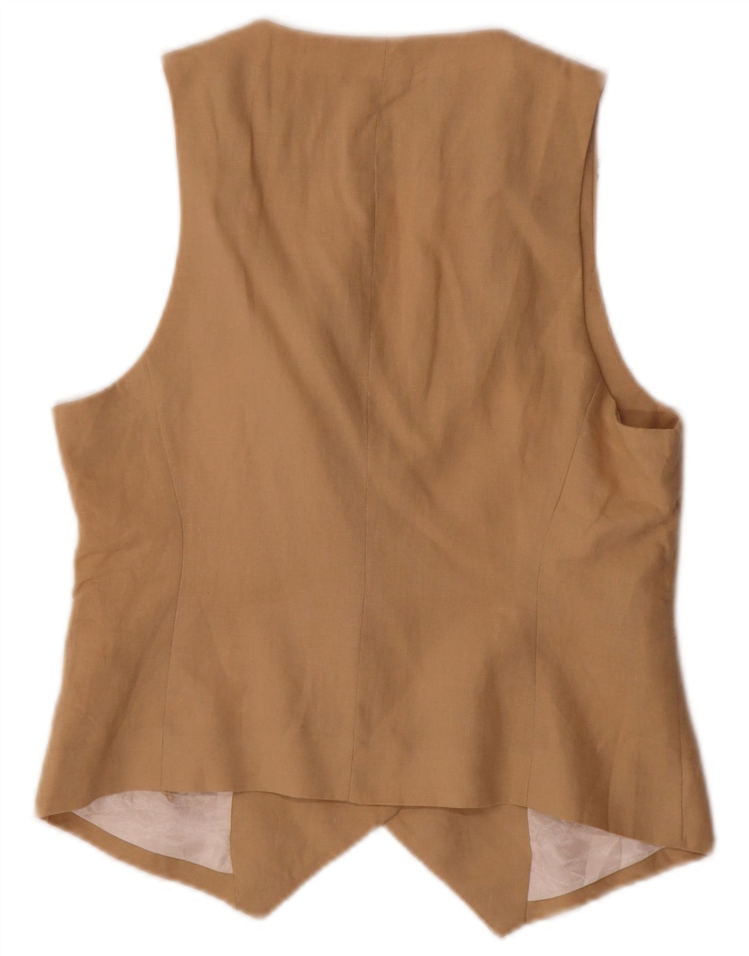 Gilet Zara da donna UK 10 piccolo in lino beige