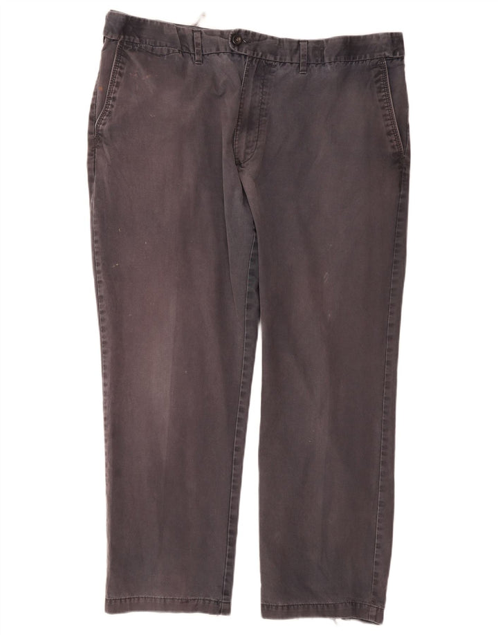 Pantaloni da abito dritti da uomo Marks & Spencer W42 L29 cotone grigio