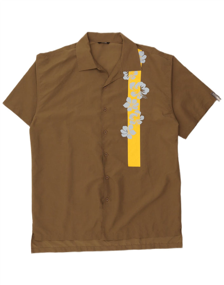 Camicia a maniche corte da uomo Killer Loop Grande floreale color kaki