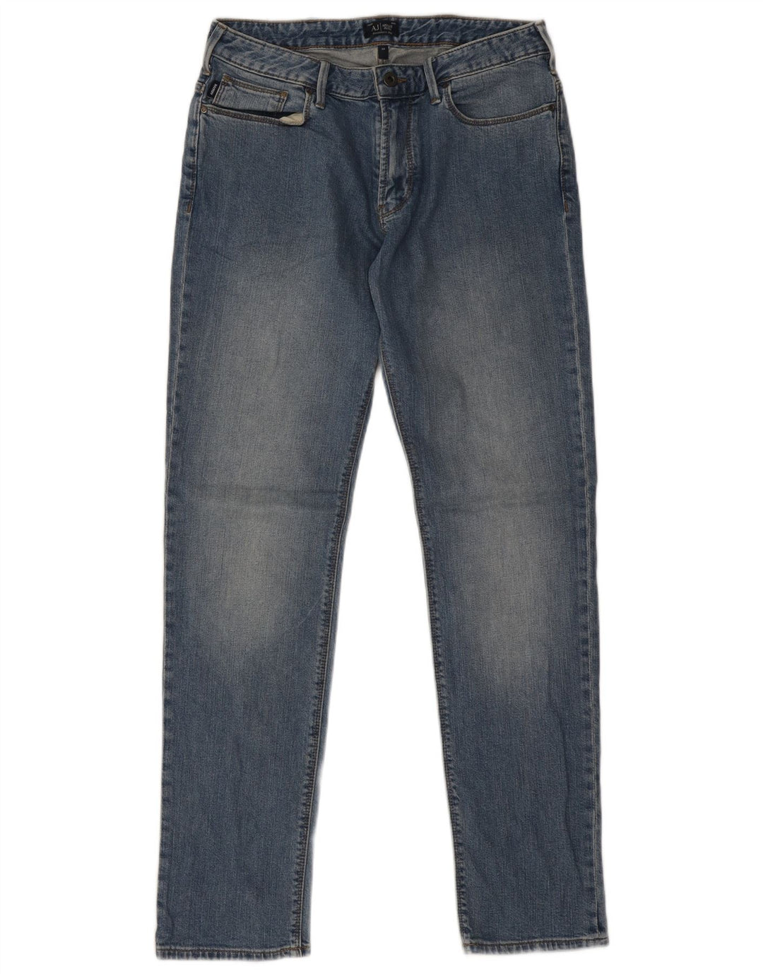 Jeans dritti da uomo Armani W30 L31 in cotone blu