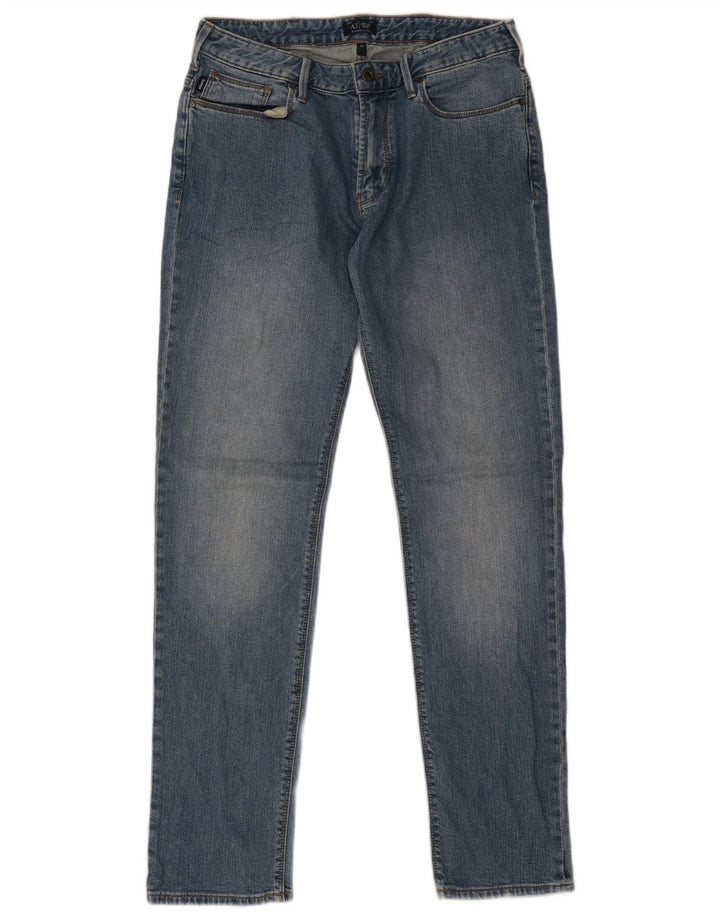 Jeans dritti da uomo Armani W30 L31 in cotone blu