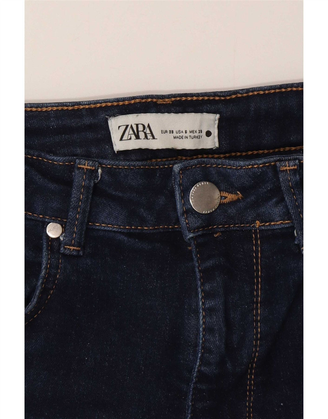 Jeans svasati da donna Zara EU 38 Small W28 L33 Blu navy