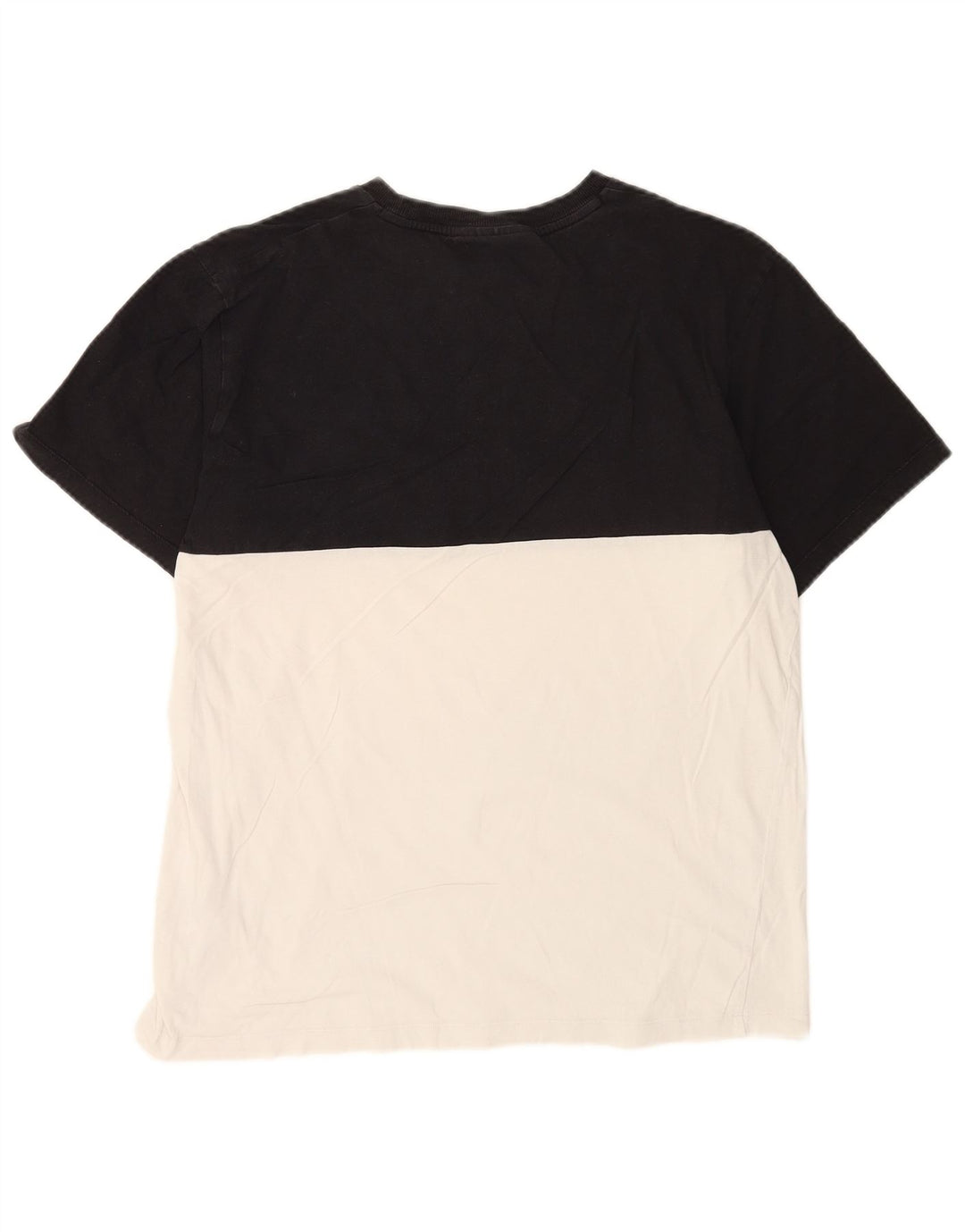 T-shirt grafica da uomo Fila Top in cotone color block medio nero