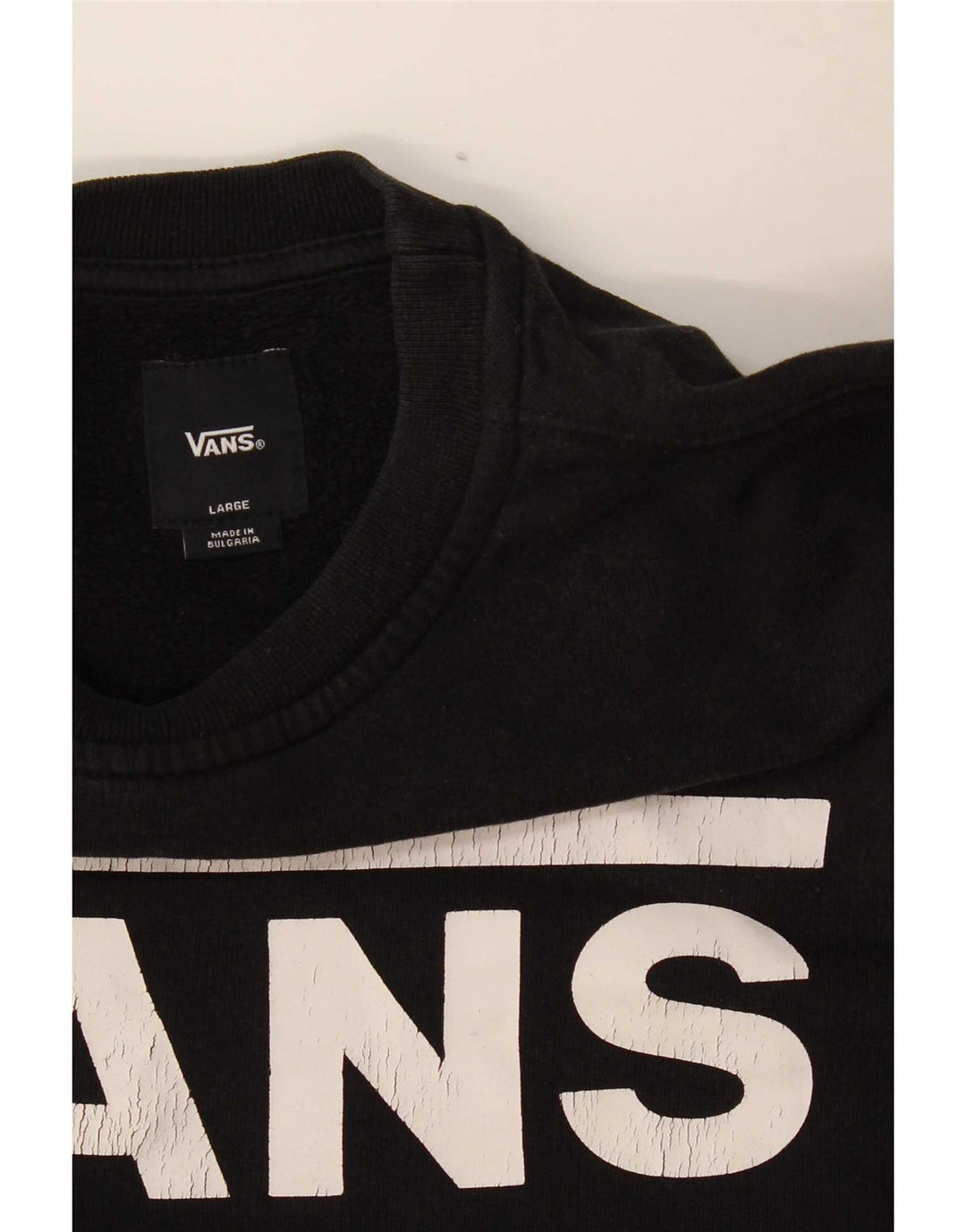 Felpa con grafica da donna Vans, maglione UK 16, grande, nera
