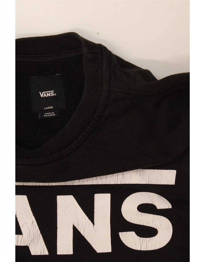 Felpa con grafica da donna Vans, maglione UK 16, grande, nera