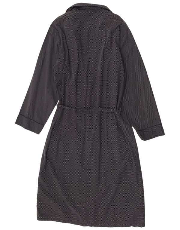 Debenhams Abito da donna a maniche lunghe a vestaglia UK 14 Medio Blu navy maculato