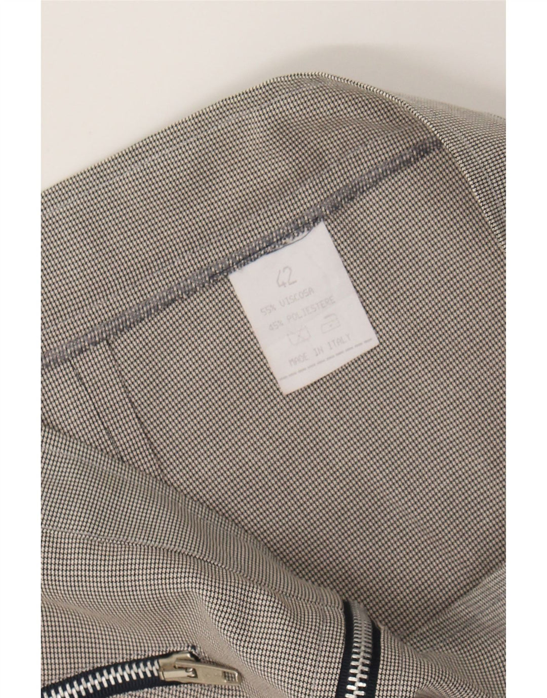VINTAGE Womens A-Line Skirt IT 42 Medium W27  Grey Check Viscose Vintage Vintage and Second-Hand Vintage from Messina Hembry 