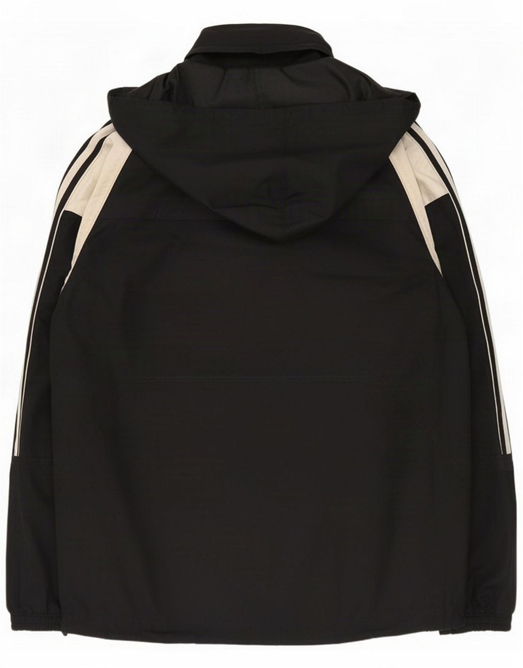 Giacca a vento con cappuccio da uomo Adidas UK 38 Medium Black Colourblock