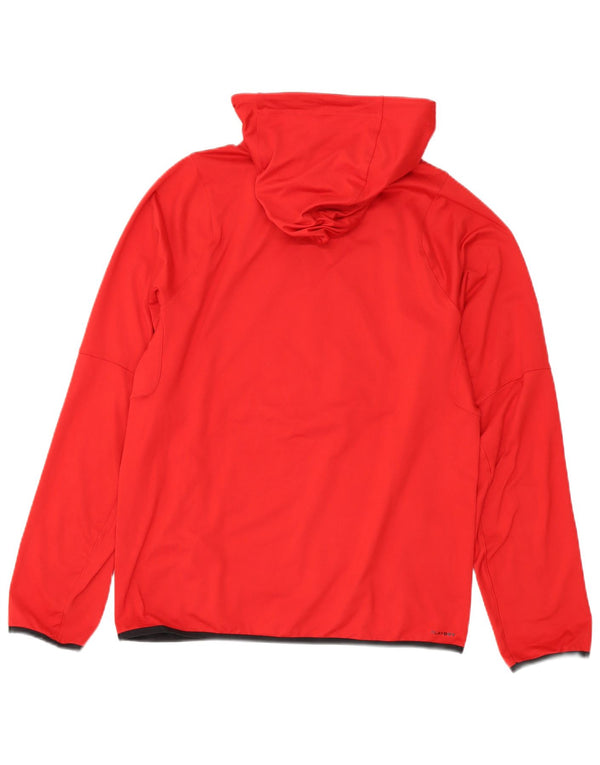 Maglione con cappuccio grafico da uomo Reebok rosso medio in poliestere