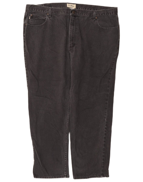 Jeans dritti da uomo L.L.BEAN vestibilità classica W46 L30 cotone grigio