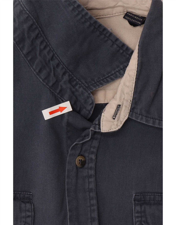 Camicia da uomo Wrangler grande in cotone blu navy